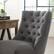 Alt View 16. Linon Home Décor - Modern Upholstered Barrel Swivel Office Chair - Slate Gray.