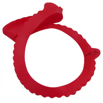 Front. Empava - 10-in Silicone Pizza Tools Pie Crust Shields Pie Protector - Red.