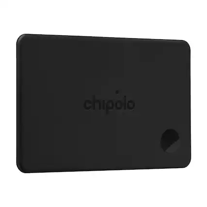 Front. Chipolo - CARD Rechargeable Tracking Device - Charcoal.