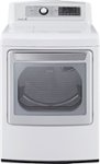 Front Zoom. LG - 7.3 Cu. Ft. 14-Cycle Electric Dryer with Steam - White.