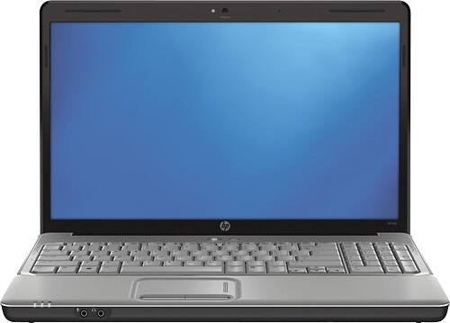 Front Standard. HP - Refurbished Laptop / AMD Athlon™ II Processor / 15.6" Display / 4GB Memory / 320GB Hard Drive - Silver/Black.
