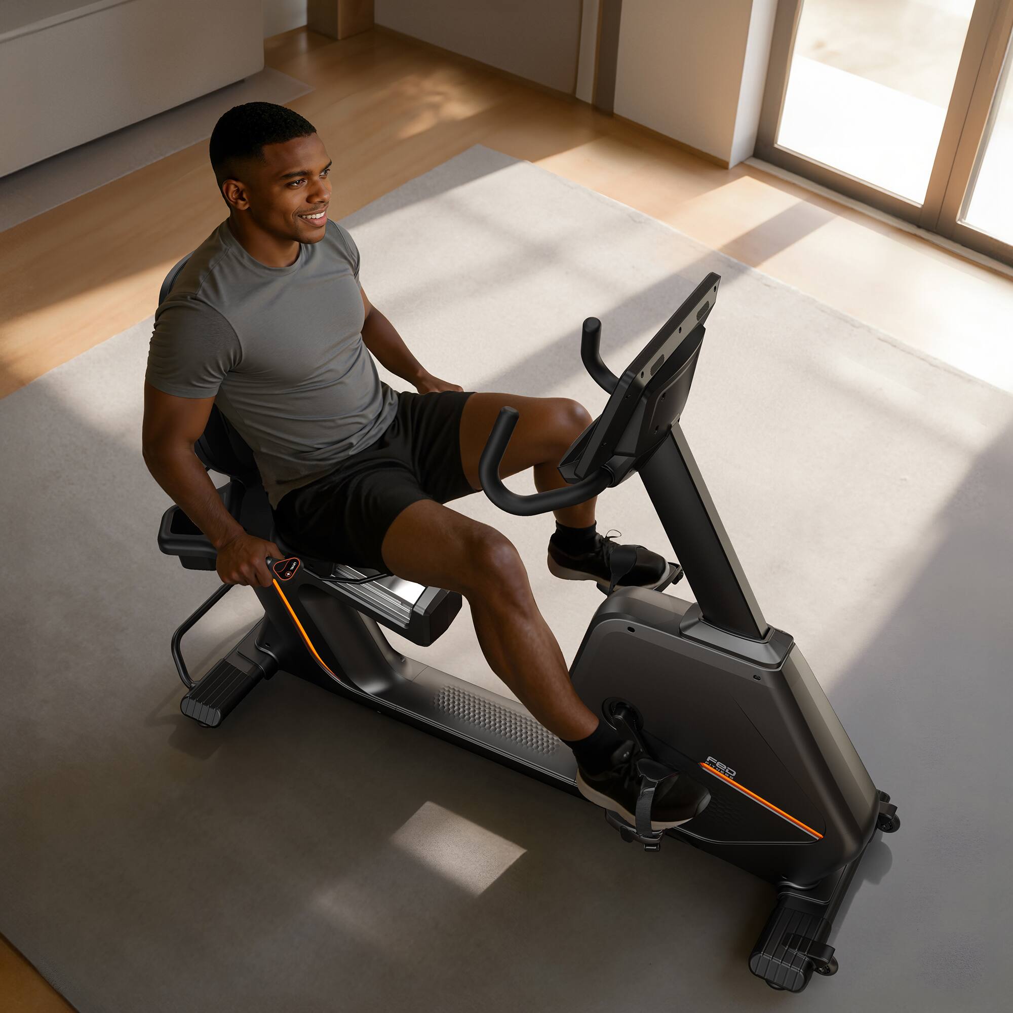 Alt View 6. FED Fitness - FED Fitness RE3 Recumbent Exercise Bike Ultra - Black.
