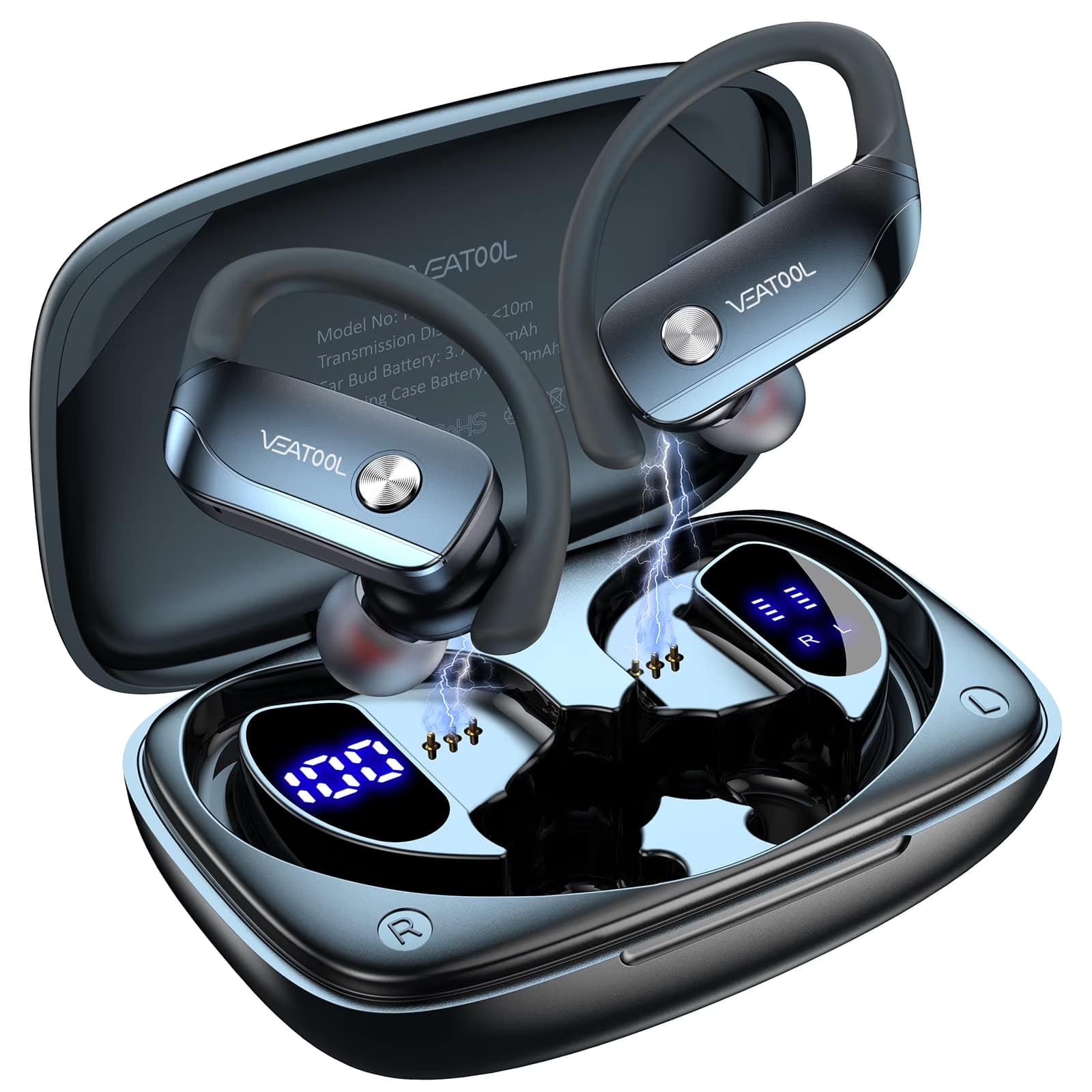 VEAT00L - Wireless Earbuds Bluetooth Headphone Sport, Bluetooth 5.4 Earbud