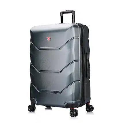 Front. DUKAP - Zonix Lightweight Hardside Spinner Luggage 30" Luggage - GREEN.