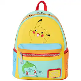 LoungeFly - Pokemon 10.5" Mini Faux Leather Backpack - Multicolored