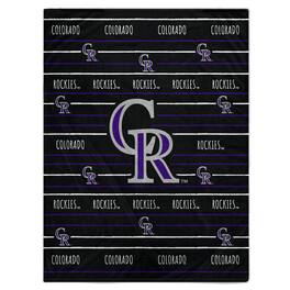 Pegasus - Colorado Rockies 60'' x 80'' Logo Stripe Flannel Fleece Blanket - Multicolor