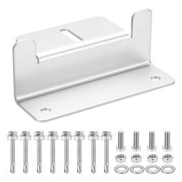 Unique Bargains - 1 Set Aluminum Solar Panel Z Bracket Mounting Kit with Screws for RV Roof/Cabin - White