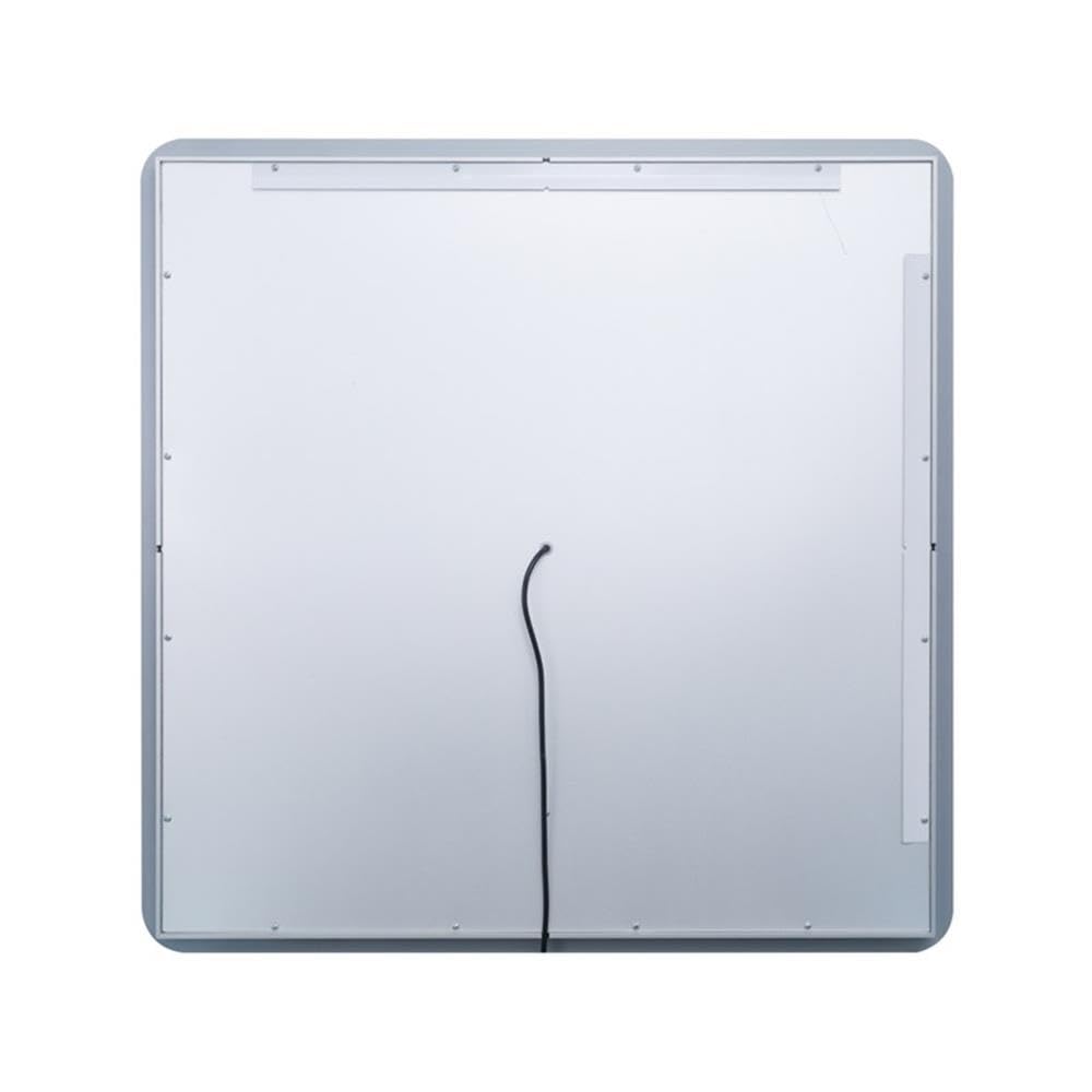 Back. Elegant Decor - Genesis 36in x 36in soft edge LED mirror - Glossy White.