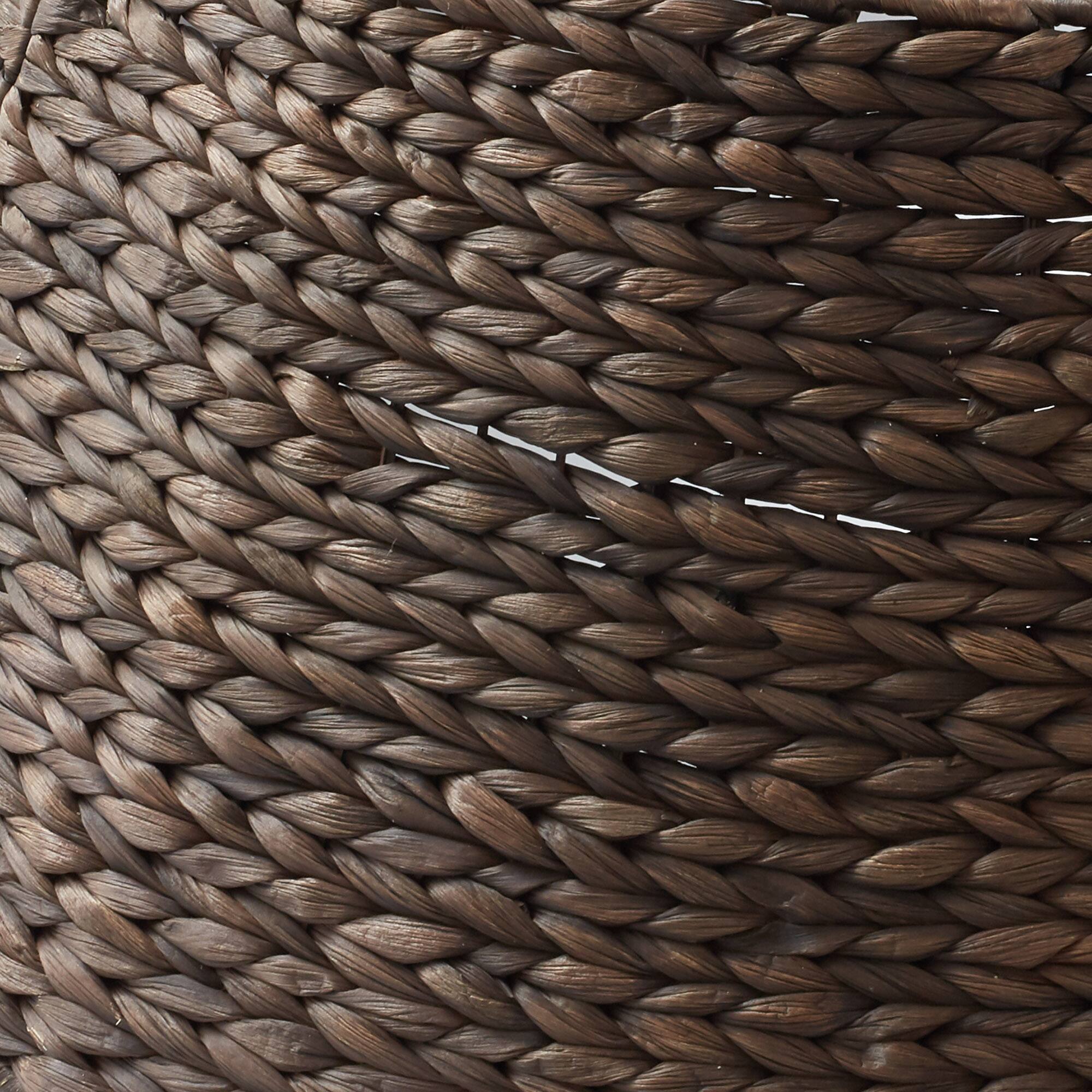 Alt View 5. Casafield - Water Hyacinth Christmas Tree Collar with Cord Cut Out - Espresso.