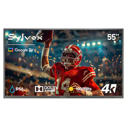 Sylvox Google TV 55" IP56 ATMOS DOLBY 1000Nits 4K