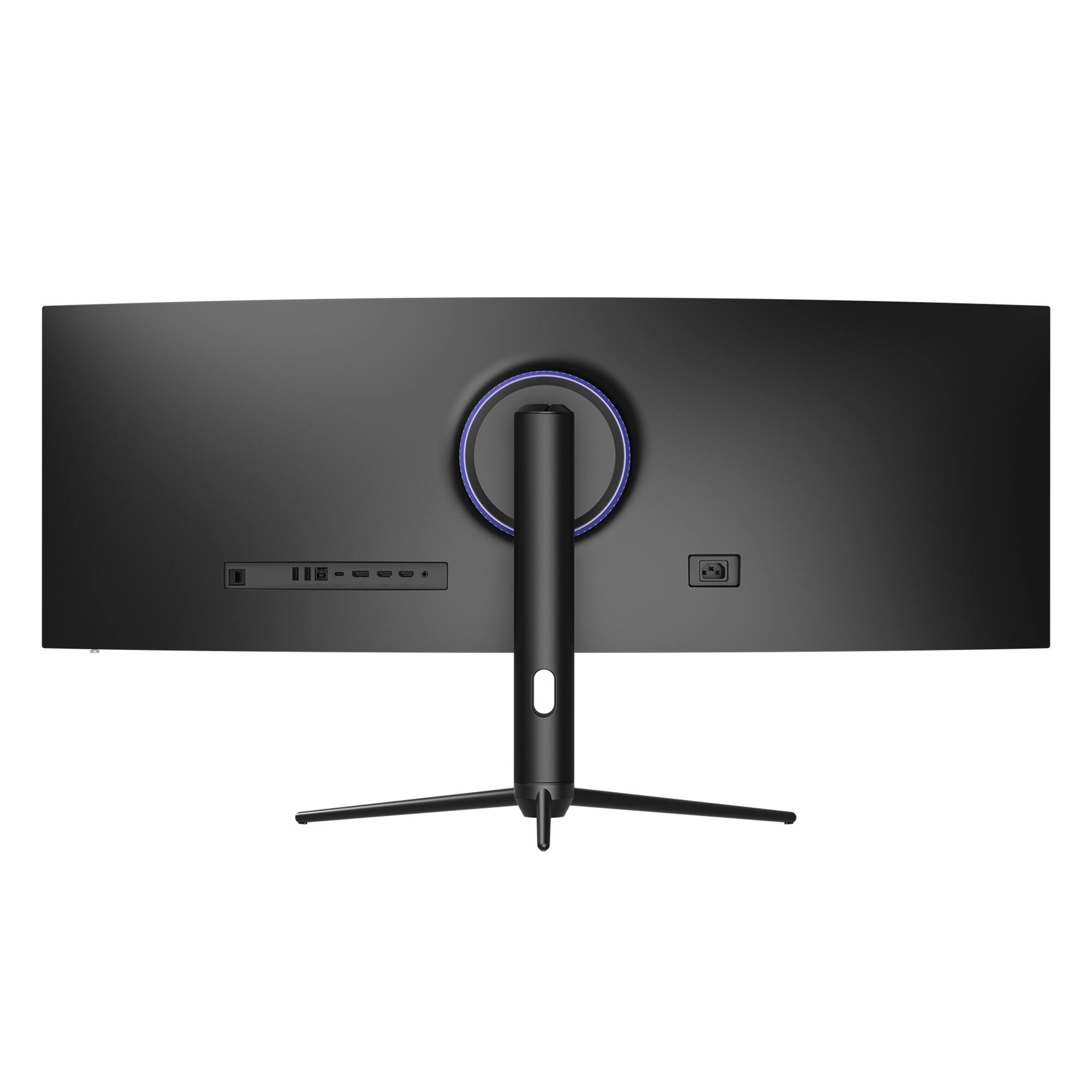 Back. Mobile Pixels - 45" 1500R 165Hz DQHD OLED Curved Gaming Monitor - Black.