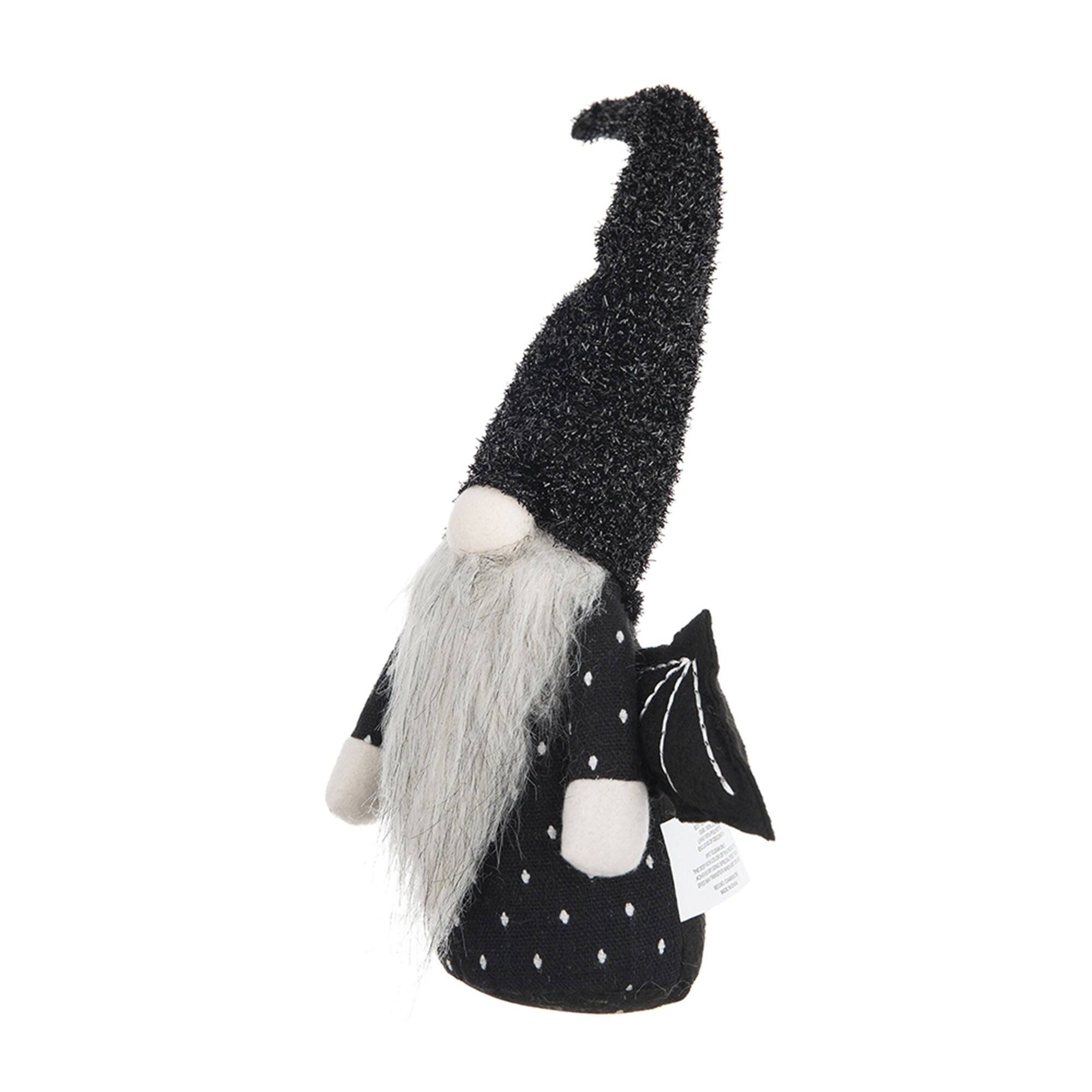 Alt View 3. Boyel Living - Indoor Holiday Fantasy Figure Halloween Black Winged Gnome Decor - Black,White.