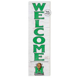 Jardine - Marshall Thundering Herd 10'' x 35'' Indoor/Outdoor Welcome Sign - White