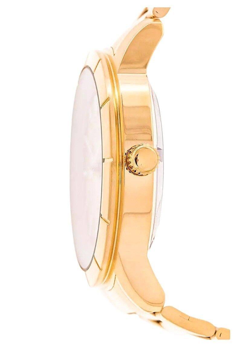Angle. Seiko - Gold Tone Stainless Steel Gold Dial 21 Jewels Automatic SNKN62K1 Men's Watch - Gold.