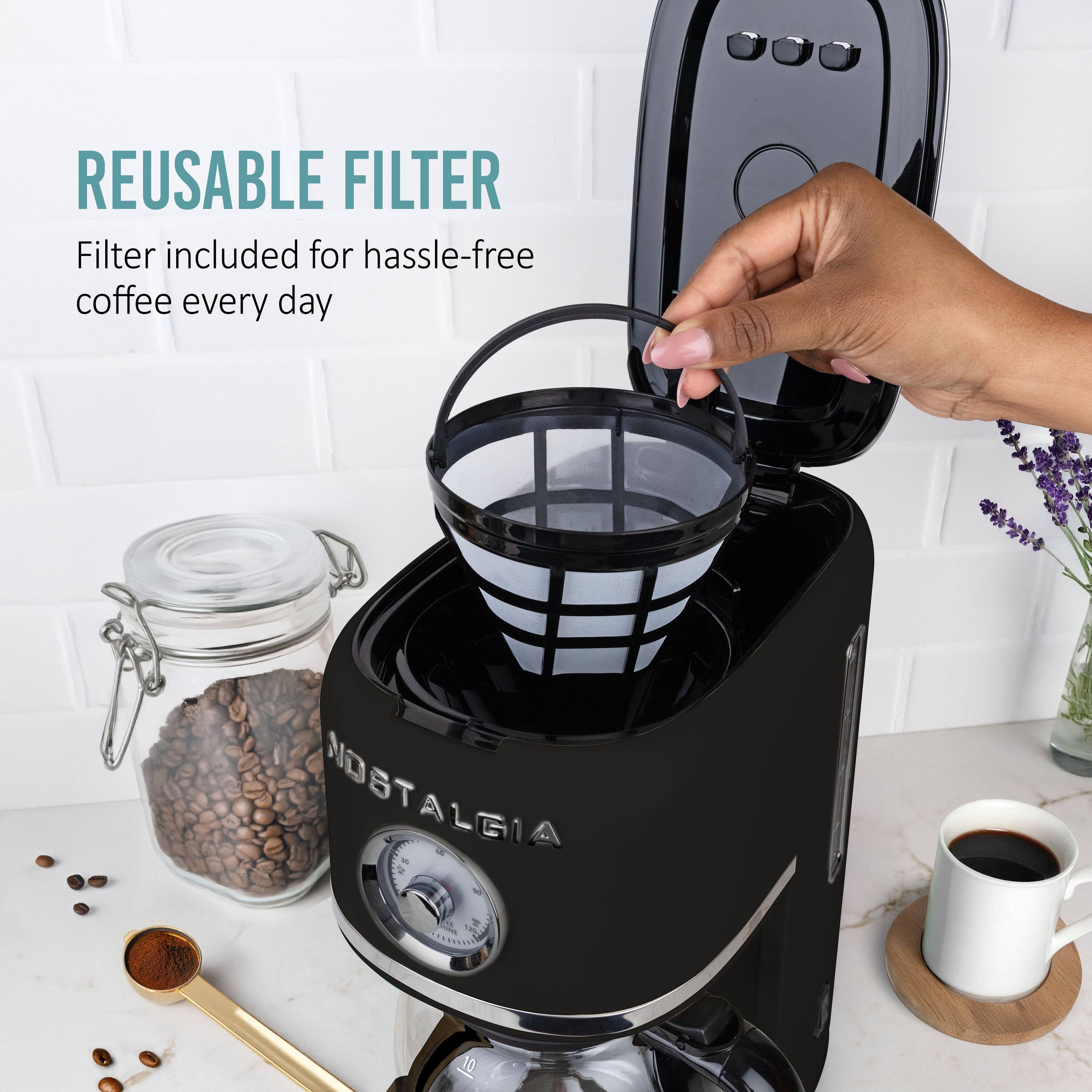 REUSABLE FILTER  
Filter included for hassle-free coffee every day  

NOSTALGIA