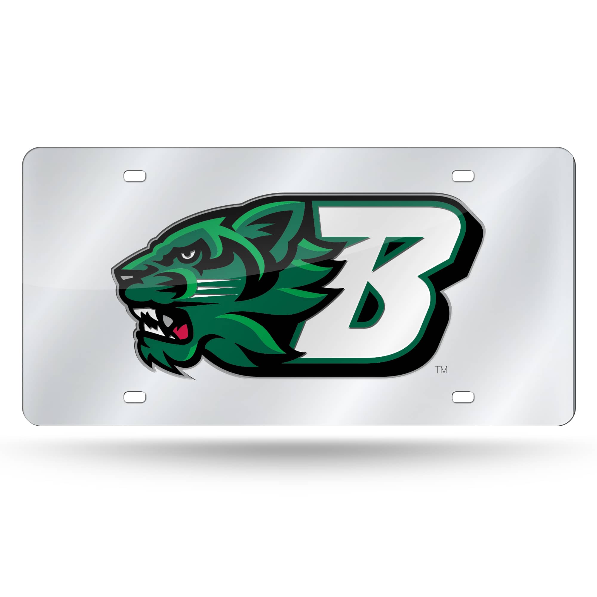 Rico Industries - Binghamton Bearcats Mirrored Laser Cut License Plate Laser Tag - Multi