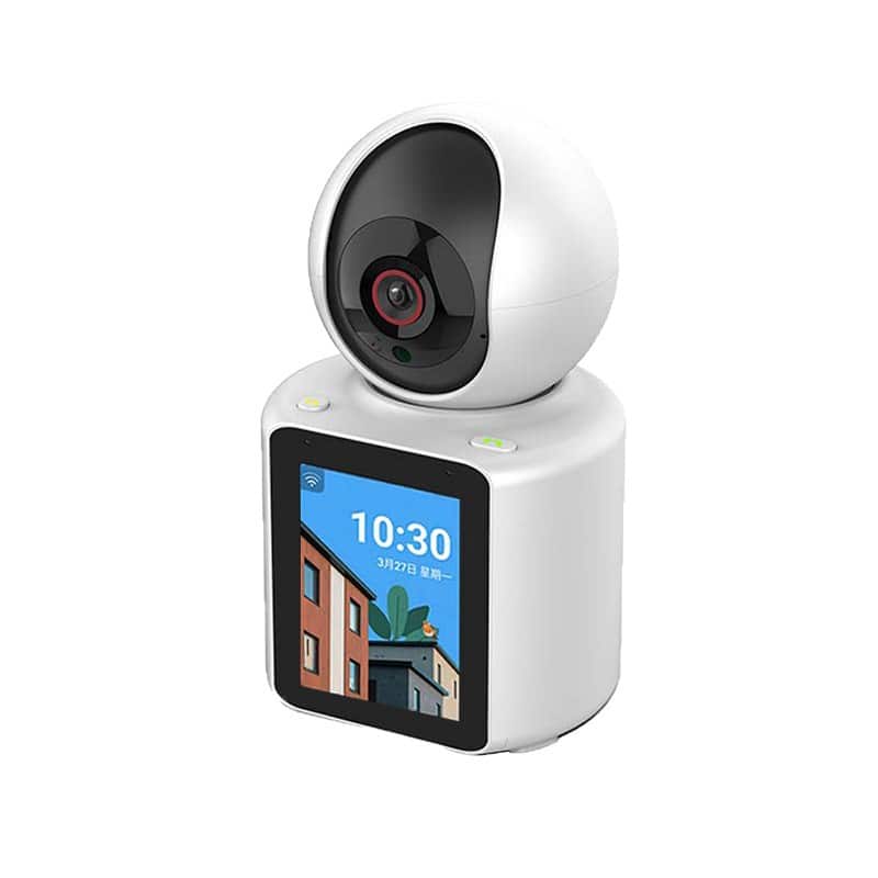 Cluzine - Video Call PTZ WiFi Security Camera with Screen, One-Click Call, Night Vision, Motion Detection