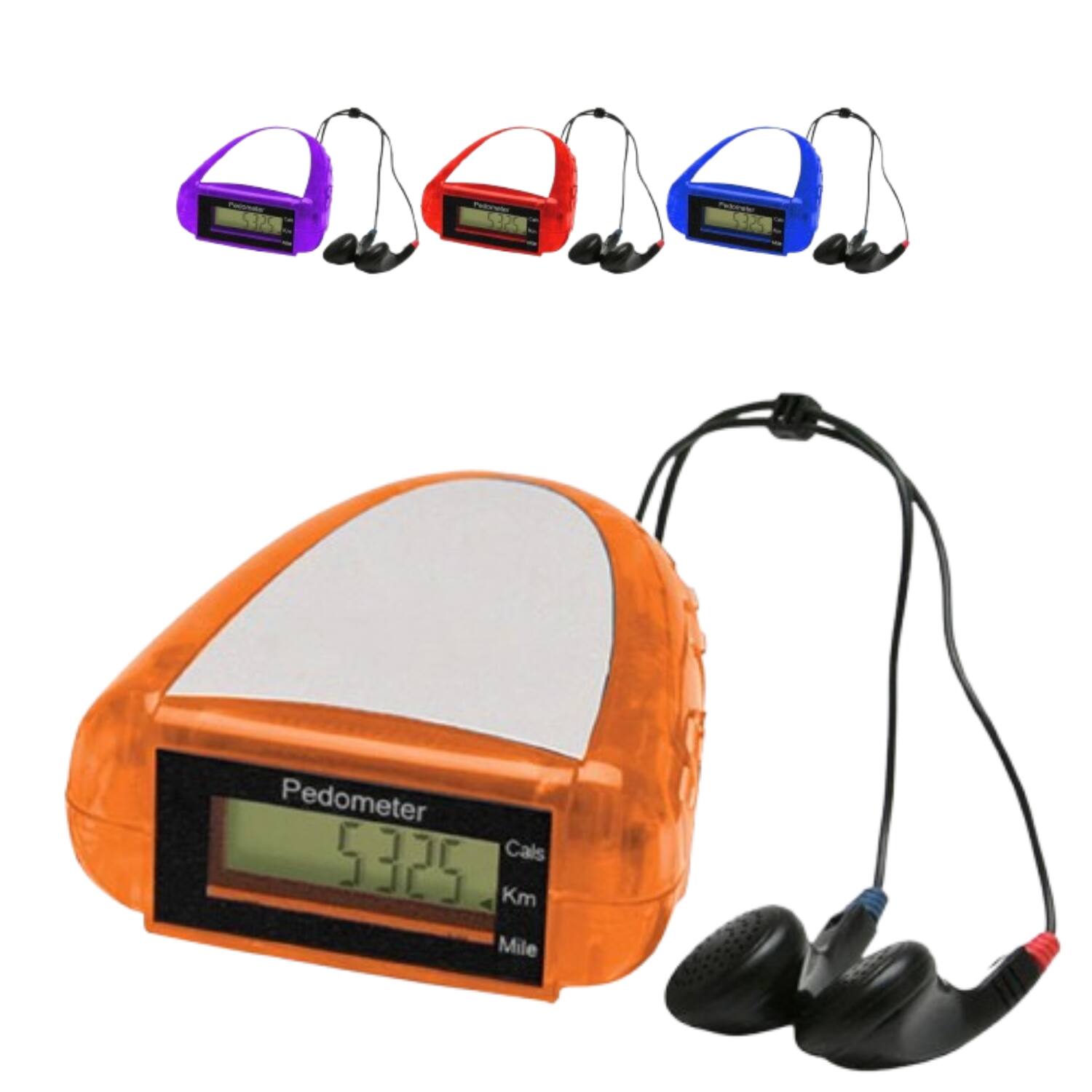 Pedometer  
5325  
Cals  
Km  
Mile