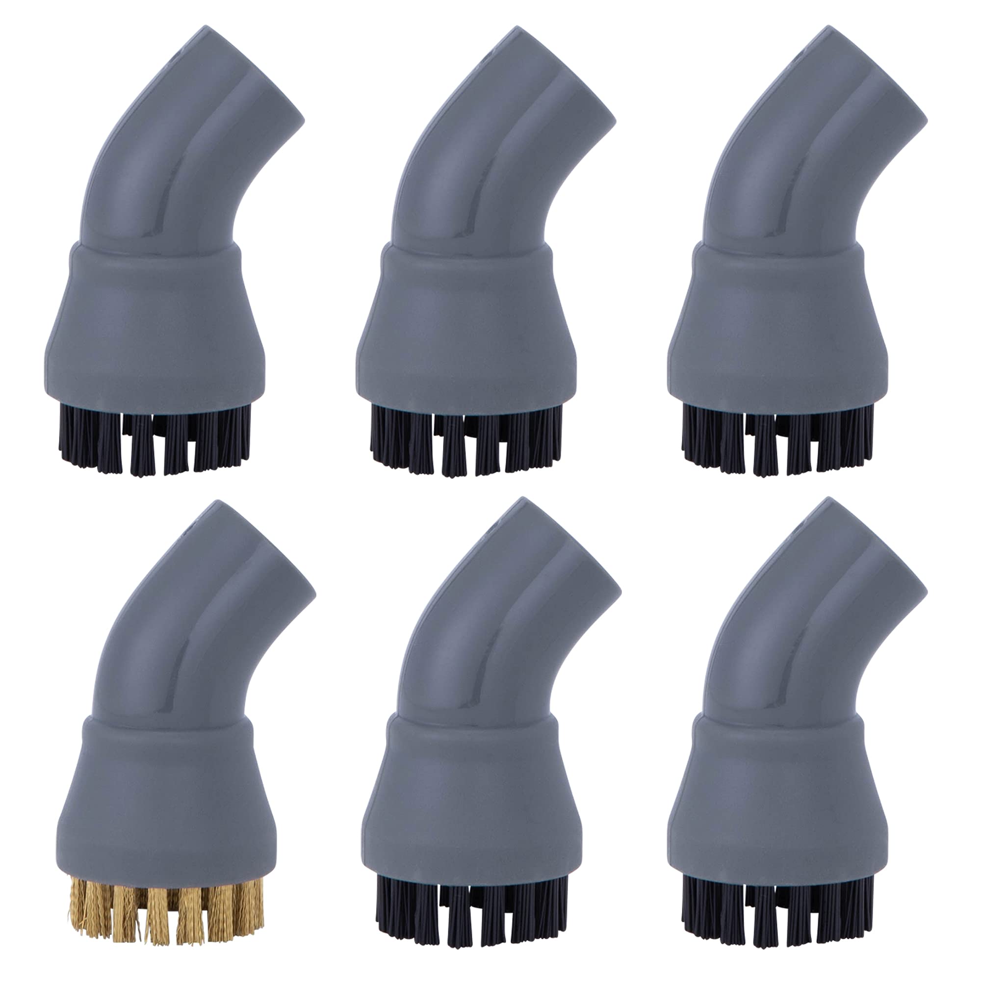 Front. Ivation - 5 Piece Steam Cleaner Brush Kit, Long Short Brass Brushes for IVATCSC7.