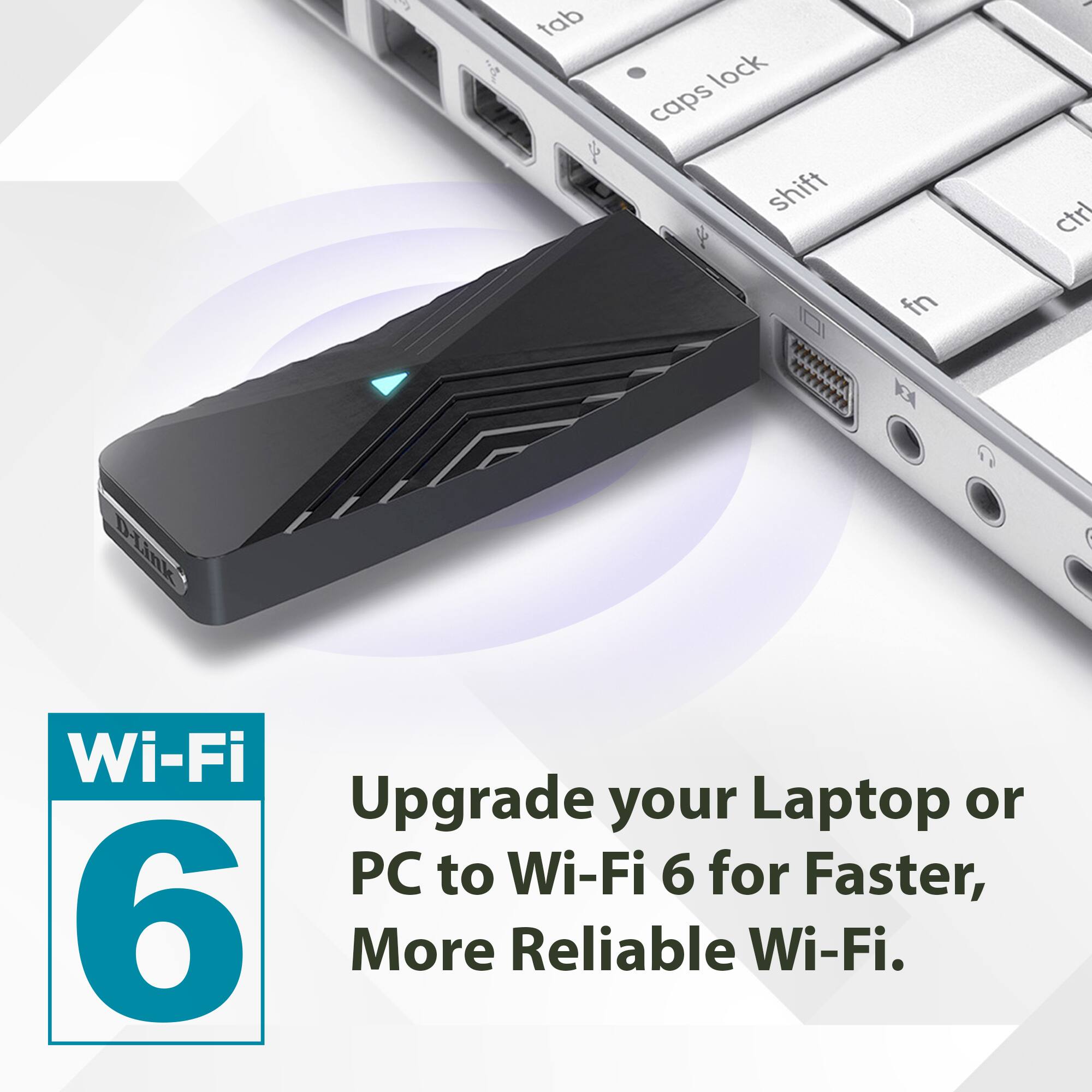 D Link Wi Fi 6 AX1800 Gigabit USB 3.0 Adapter with Cradle for