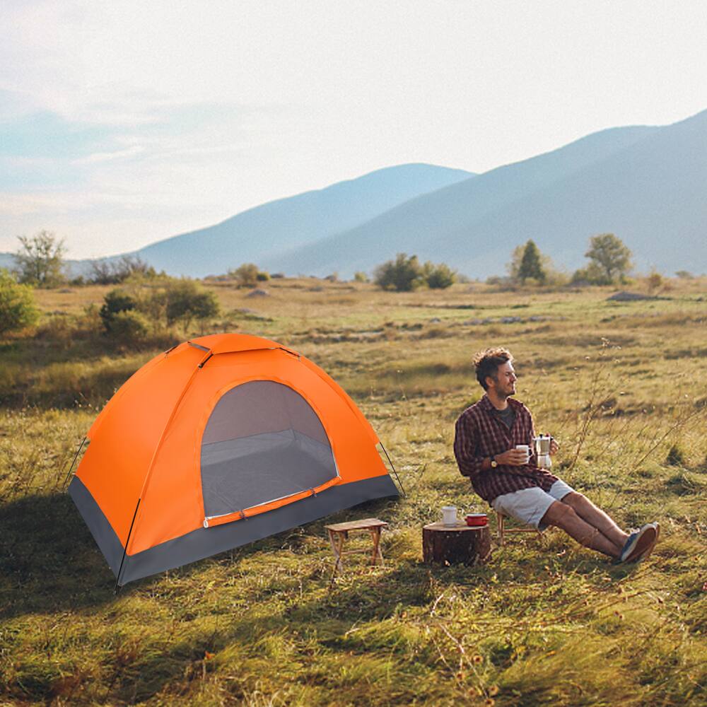 Alt View 8. Winado - Camping Tent, Portable Dome Tent for 1 Person Waterproof w/ Carrying Bag for Outdoor Hiking Climbing Camping Backpacking - Orange.