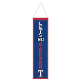 WinCraft - Texas Rangers 8" x 32" Slogan Wool Banner - Multicolor