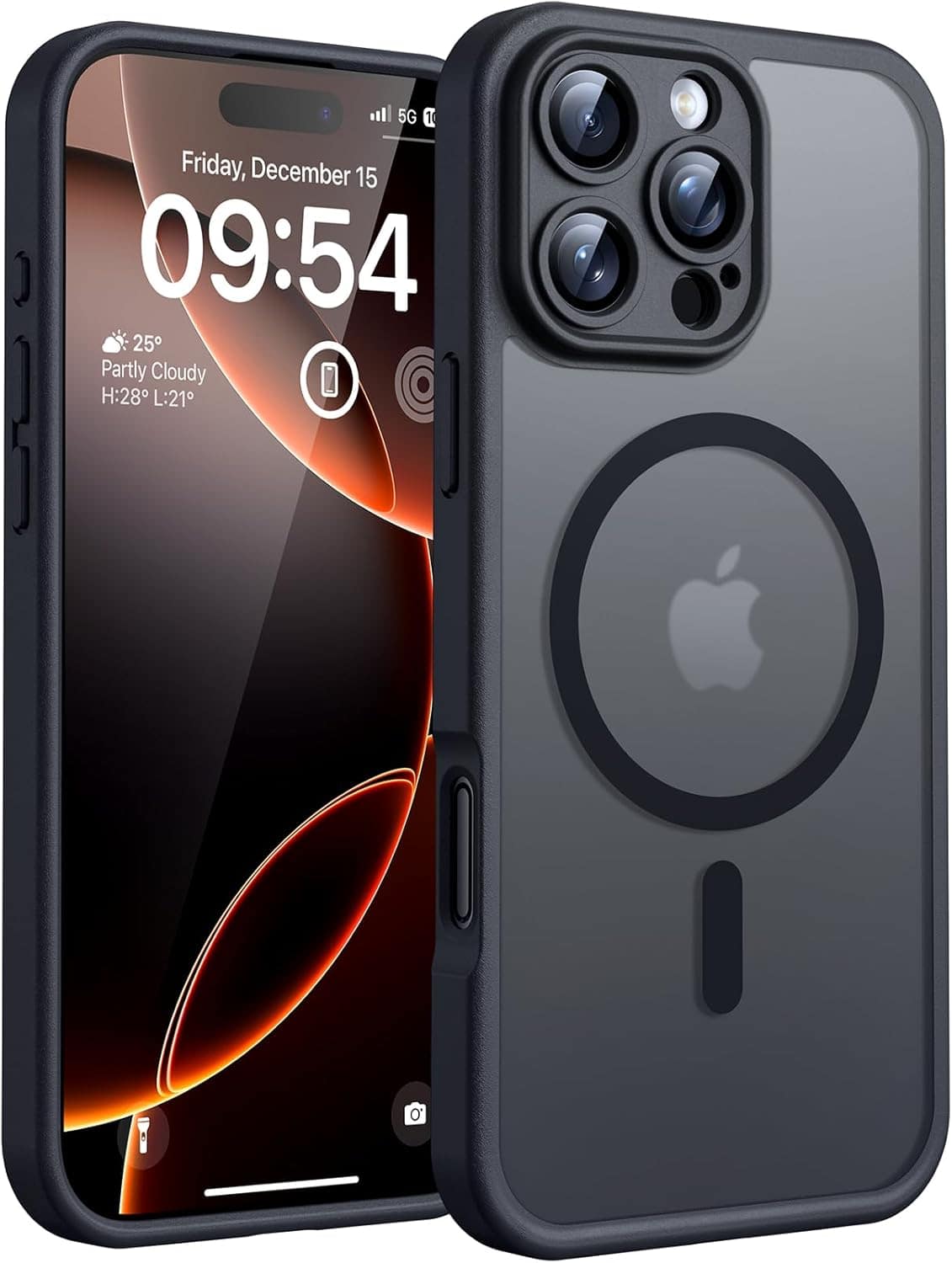 ACJPR - iPhone 16 Pro Max Case, MagSafe, Full Camera & Drop Protection (Black) - Color: Black Size: iPhone 16 Pro Max