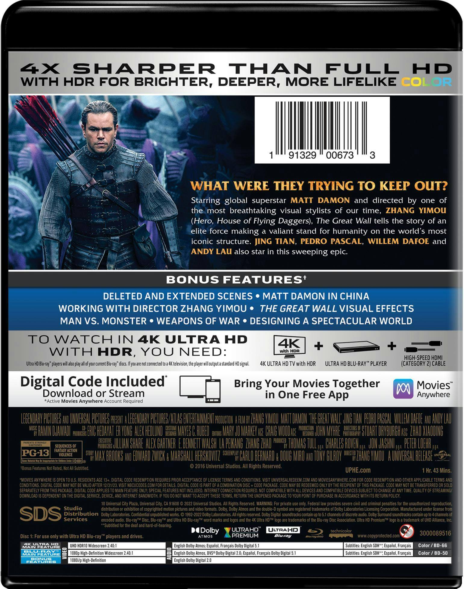 Angle. The Great Wall   - 4K Blu-Ray.