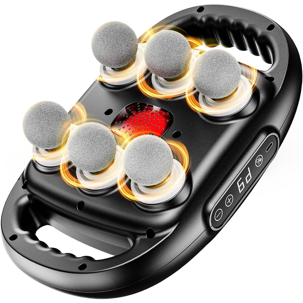 Schertz - Deep Tissue Massage Gun – 6 Heads, 9 Intensities, Percussion