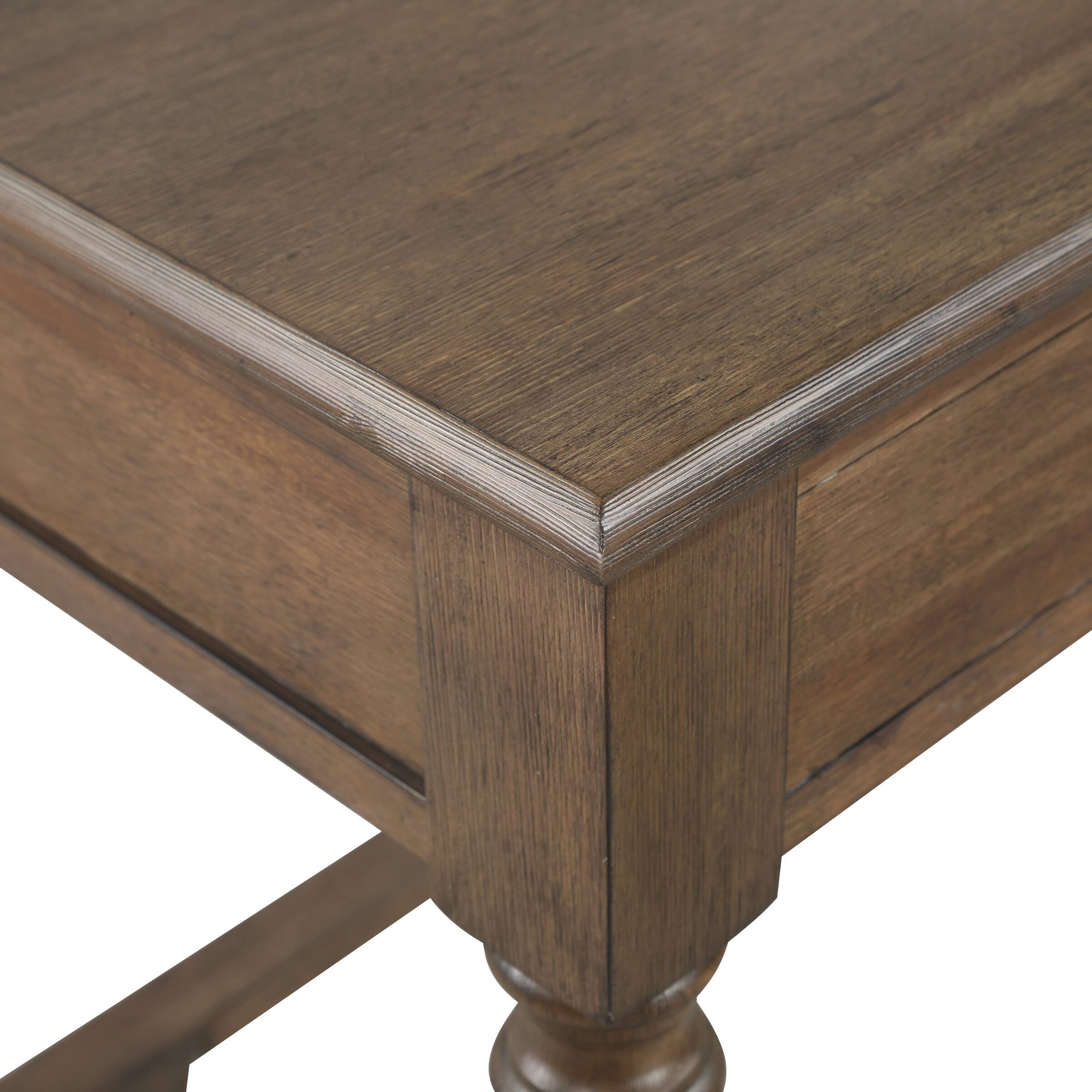 Alt View 16. OSP Home Furnishings - Marna Writing Desk with Drawer in Black - Brown Oak.