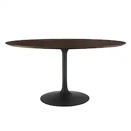 Modway - Lippa 60" Oval Wood Dining Table - Black