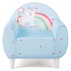 Front. Costway - Costway Kids Sofa with Breathable Spandex Fabric High-density Sponge Filling for Boys Girls - Blue.