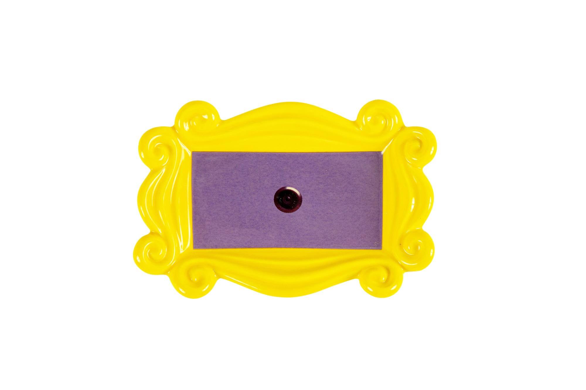 Front. Ukonic - Friends Picture Frame Replica Ceramic Trinket Tray | 4 x 6 Inches - Yellow.
