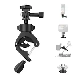 Stock Preferred - Bike/Motorcycle Handlebar Mount for GoPro, DJI Action 5/4/3, Insta360, Hero 13/12/11 - Black