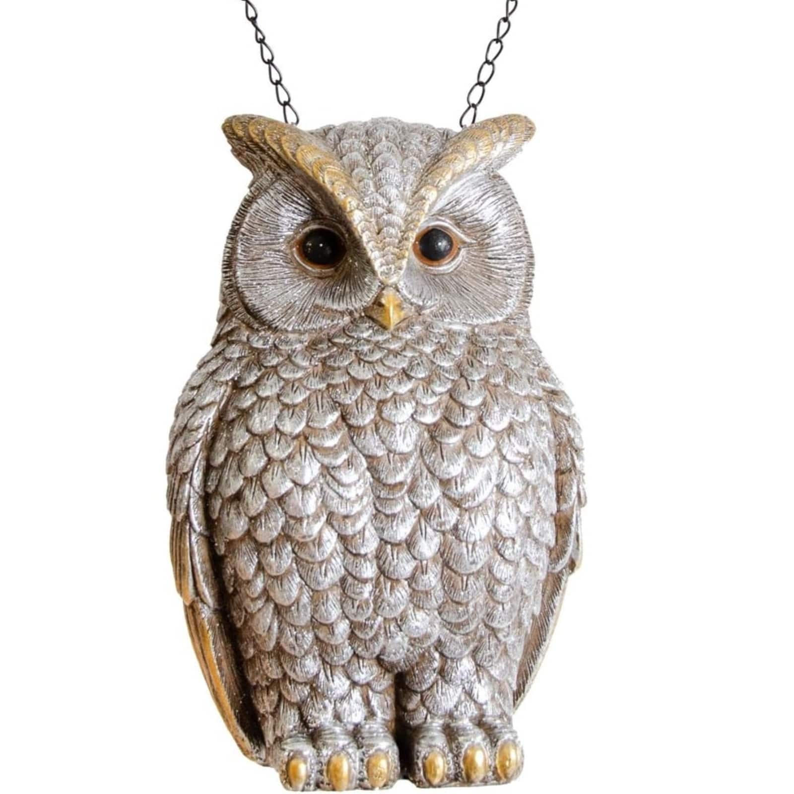 K&K Interiors - Silver and Gold Metallic Resin Owl Arrow Replacement Sign 11.5 inch - Arrow Sold Separately - Multicolor price history on PriceWatchPro