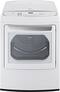 LG - 7.3 Cu. Ft. 12-Cycle Ultralarge-Capacity Steam Electric Dryer - White-Front_Standard