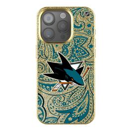 Keyscaper - NHL - San Jose Sharks Paisley Bling iPhone Case - 15 - Gold