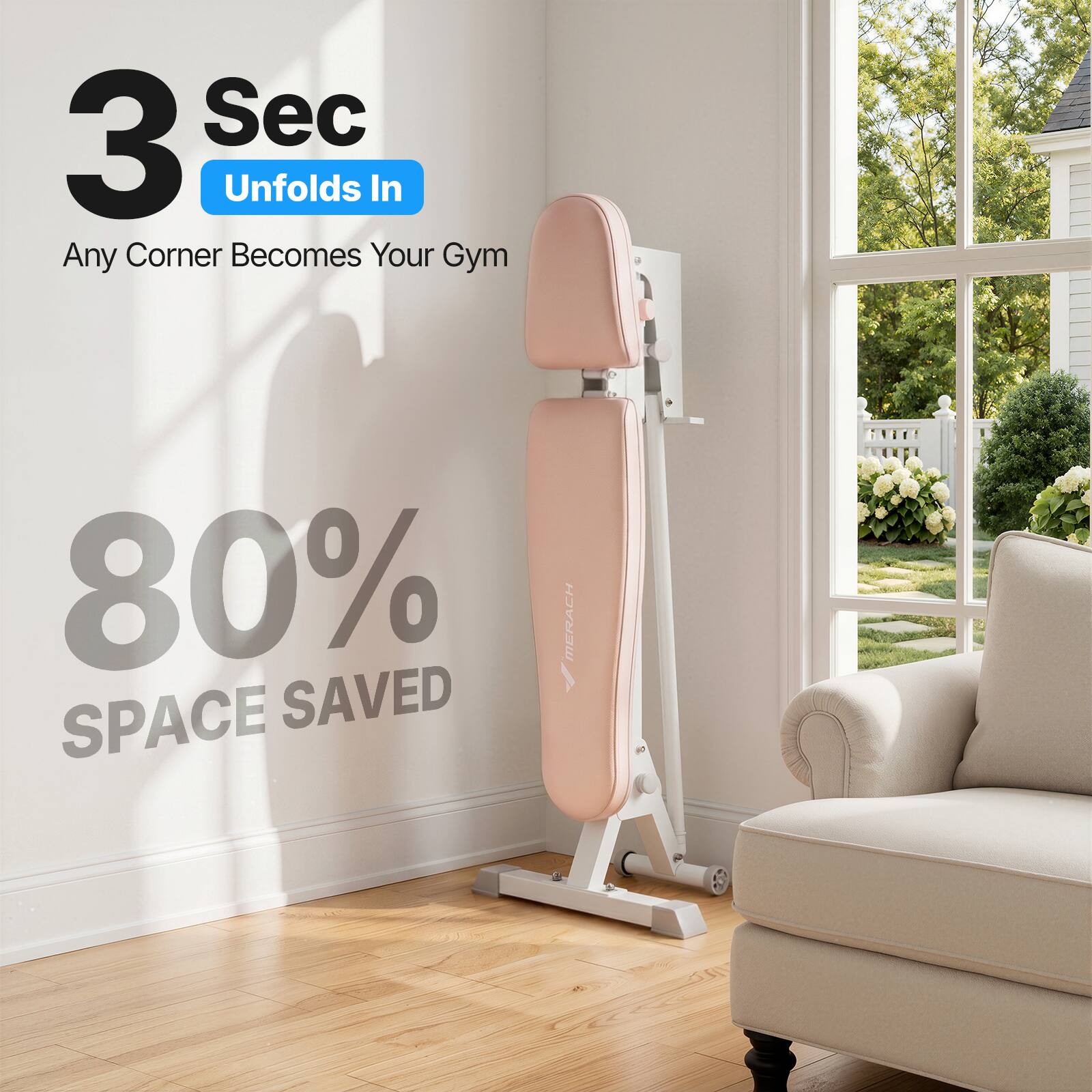3 Sec Unfolds In Any Corner Becomes Your Gym 80% SPACE SAVED