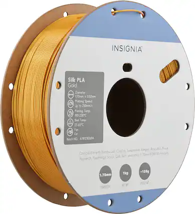 INSIGNIA Silk PLA Gold
Diameter: 1.75mm ± 0.02mm
Printing Speed: Up to 250mm/s
Printing Temp: 190-230°C
Bed Temp: 25-60°C
Fan: On
Batch NO: A7812182694
Compatible with FDM 3D Printers:
Anycubic, Prusa, Bambu Lab, Creality, Snapmaker, Elegoo, Qidi Tech, Research, Flashforge, Sovol, and other 1.75mm
1.75mm
1kg -155g
DIAMETER NET WT. SPOOL WT.