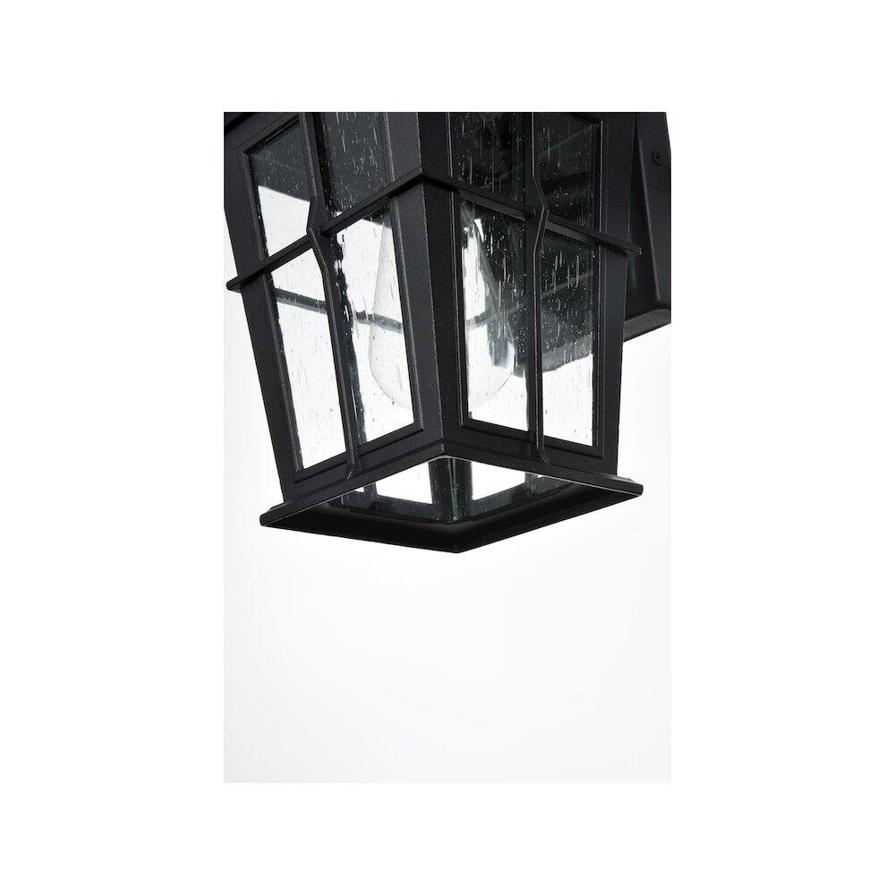 Alt View 1. Elegant Lighting - Bodine 7 inch Outdoor Pendant in Black - Black.
