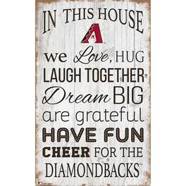 Fan Creations - Arizona Diamondbacks 11'' x 19'' Team In This House Sign - Multicolor
