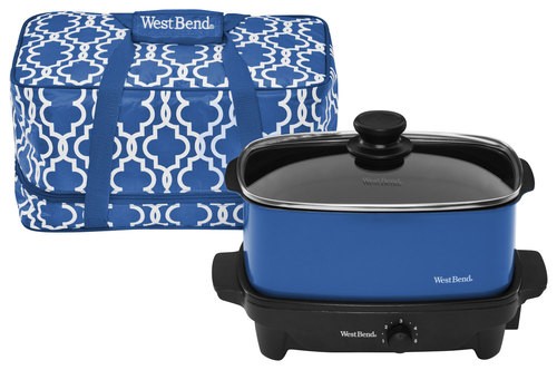  West Bend 84915 5-Quart Oblong-Shaped Slow Cooker with Tote  (Discontinued by Manufacturer): Home & Kitchen