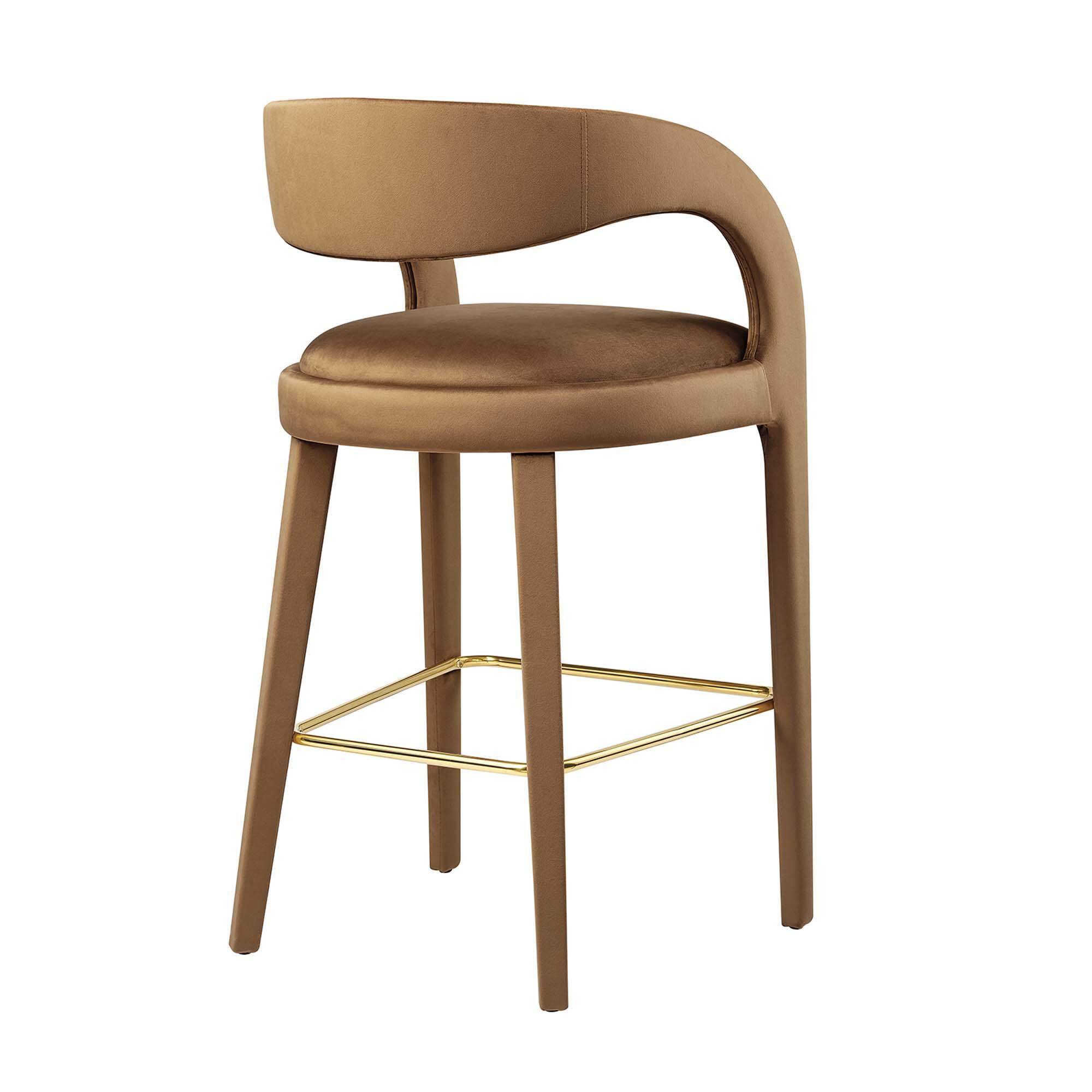 Alt View 1. Modway - Pinnacle Performance Velvet Bar Stool Set of 2 by Modway - 0.