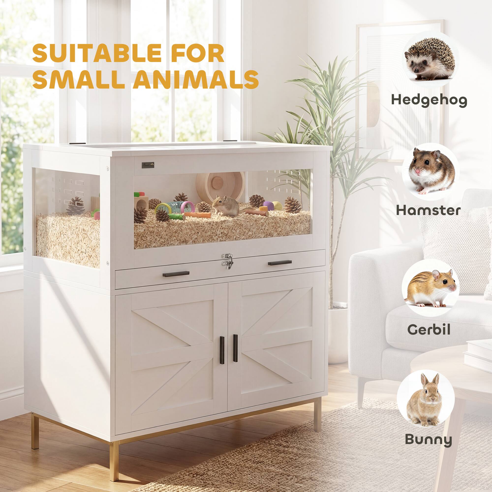 SUITABLE FOR SMALL ANIMALS

- Hedgehog
- Hamster
- Gerbil
- Bunny