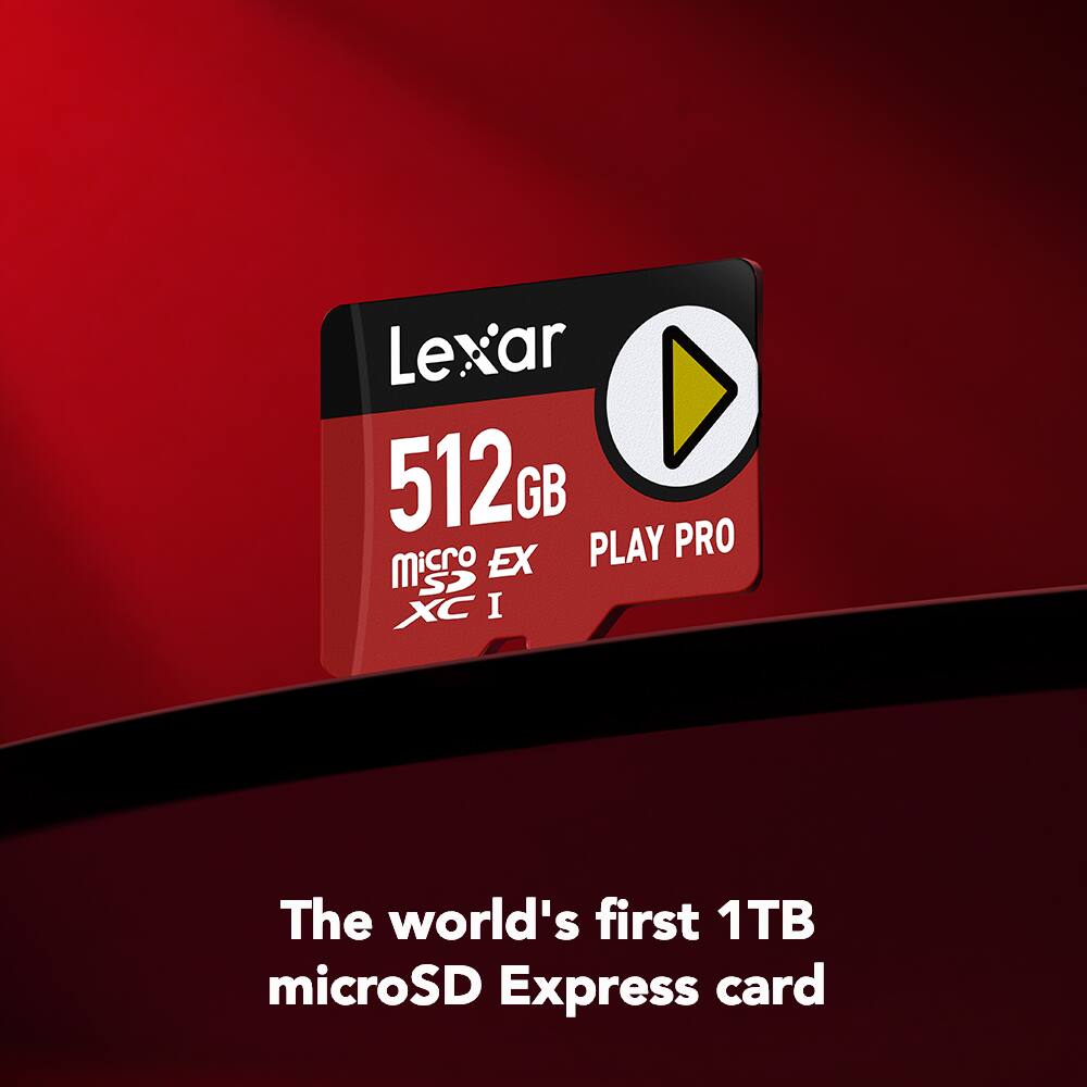 Lexar 512GB microSDXC I PLAY PRO  
The world's first 1TB microSD Express card