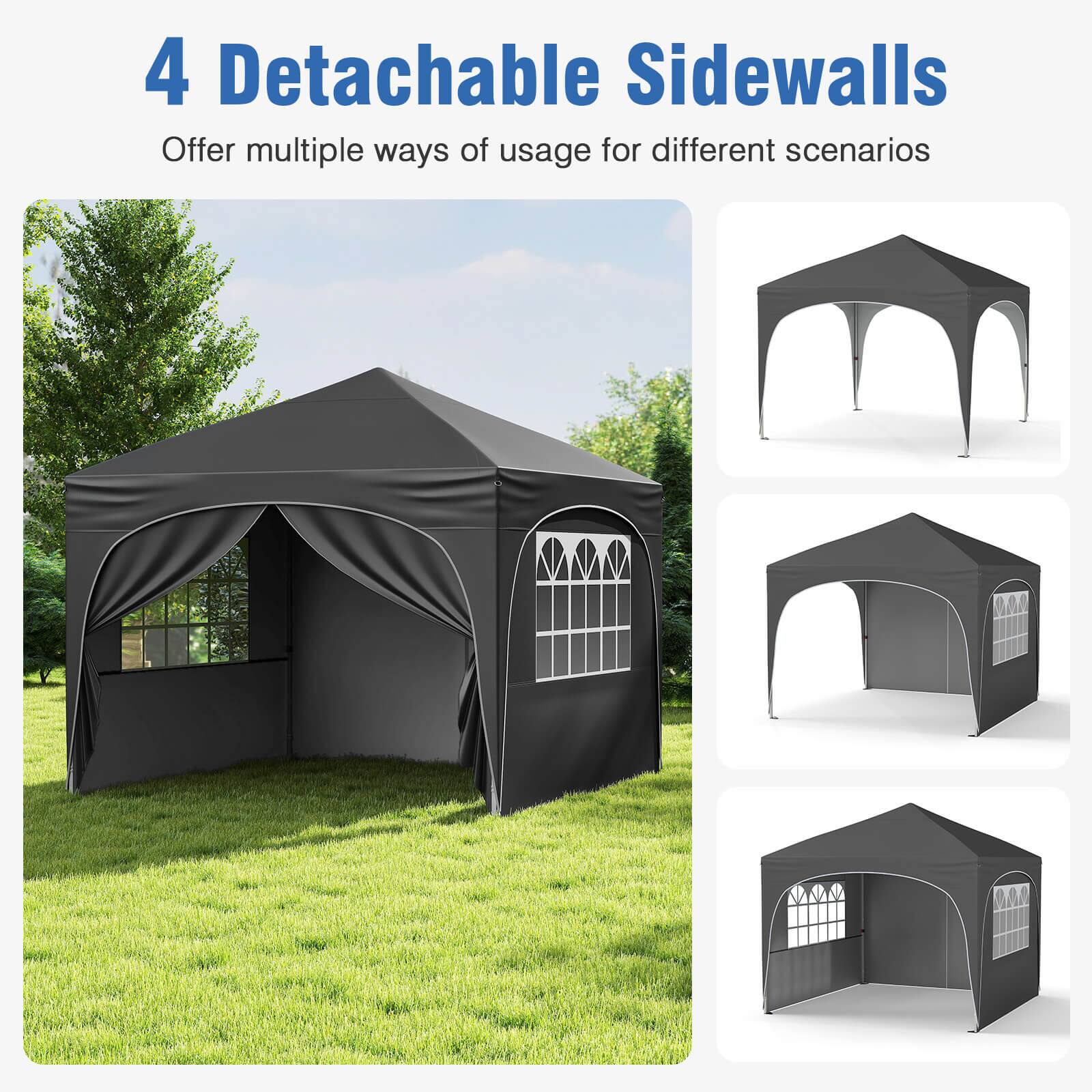 4 Detachable Sidewalls
Offer multiple ways of usage for different scenarios