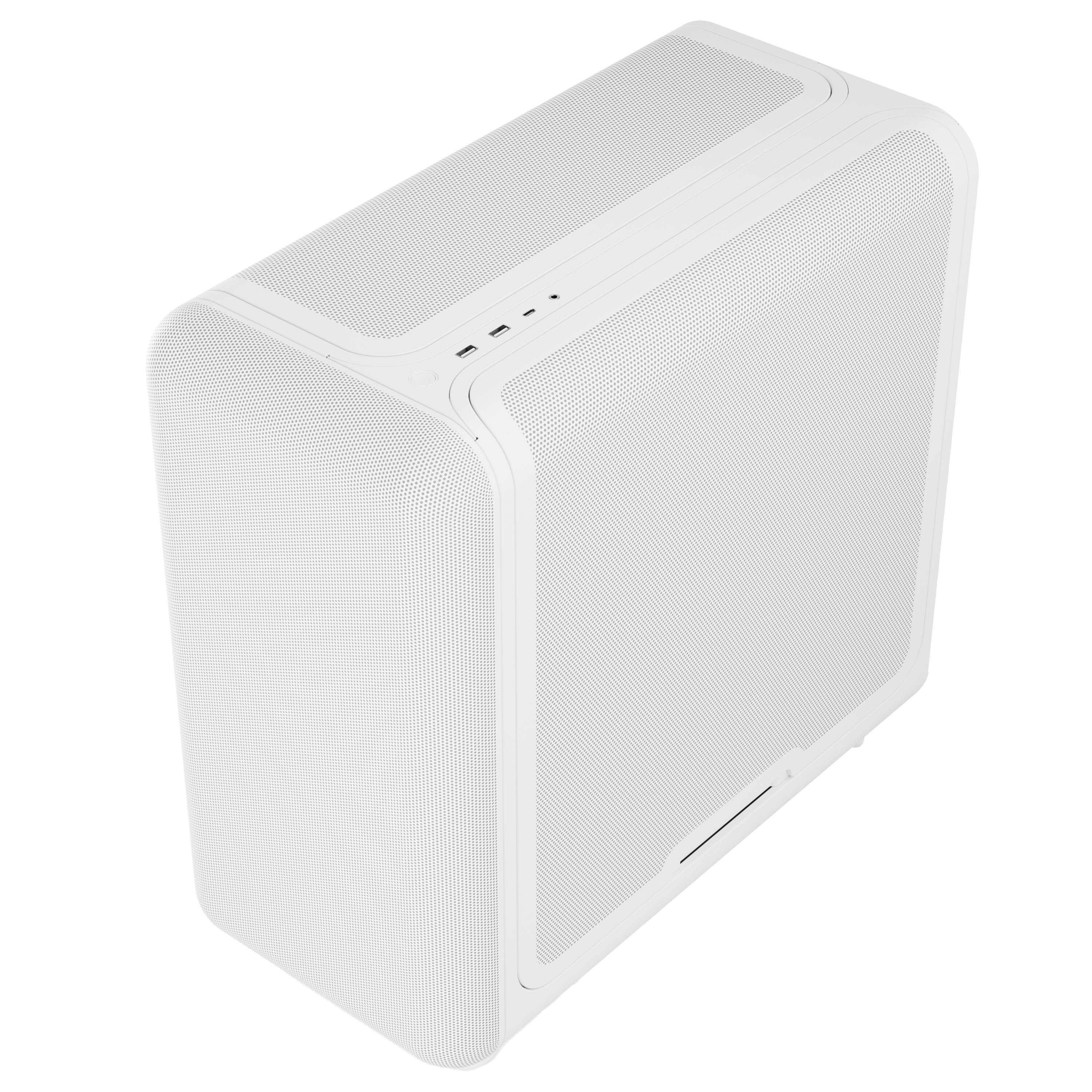 Alt View 6. HYTE - HYTE X50 Air Modern Performance ATX Mid-Tower PC Gaming Case - Snow White.