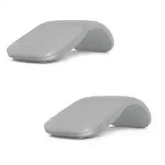 Front. Microsoft - Microsoft Surface Arc Touch Mouse Platinum + Surface Arc Touch Mouse Platinum - Wireless - Bluetooth Connectivity - Ultr - Unknown.