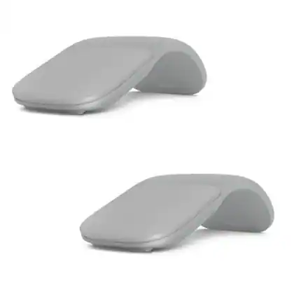 Front. Microsoft - Microsoft Surface Arc Touch Mouse Platinum + Surface Arc Touch Mouse Platinum - Wireless - Bluetooth Connectivity - Ultr - Unknown.