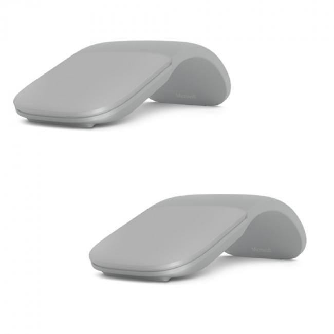 Front. Microsoft - Microsoft Surface Arc Touch Mouse Platinum + Surface Arc Touch Mouse Platinum - Wireless - Bluetooth Connectivity - Ultr - Unknown.